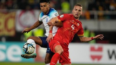 Makedonia Utara vs Inggris: Penuh Drama, Inggris Ditahan Imbang 1-1